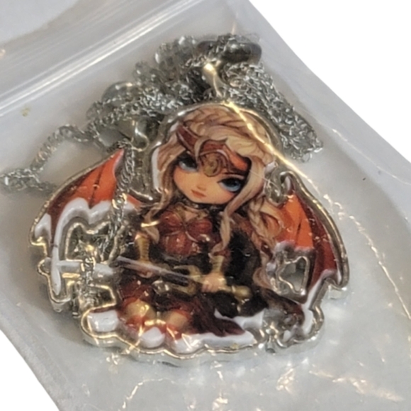 Fairy Warrior princess FAIRY necklace pendant and chain new - Picture 2 of 3